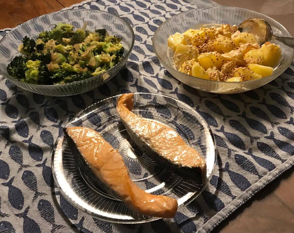 HelloFresh review - Zalmfilet op bord